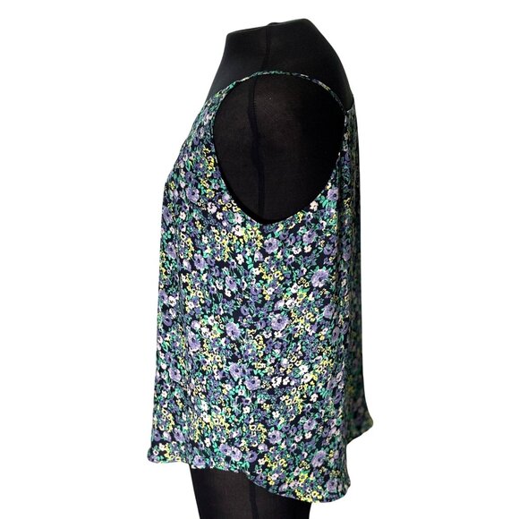 Loft Outlet Floral Sleeveless Blouse MP Petite Polyester - Picture 2 of 9